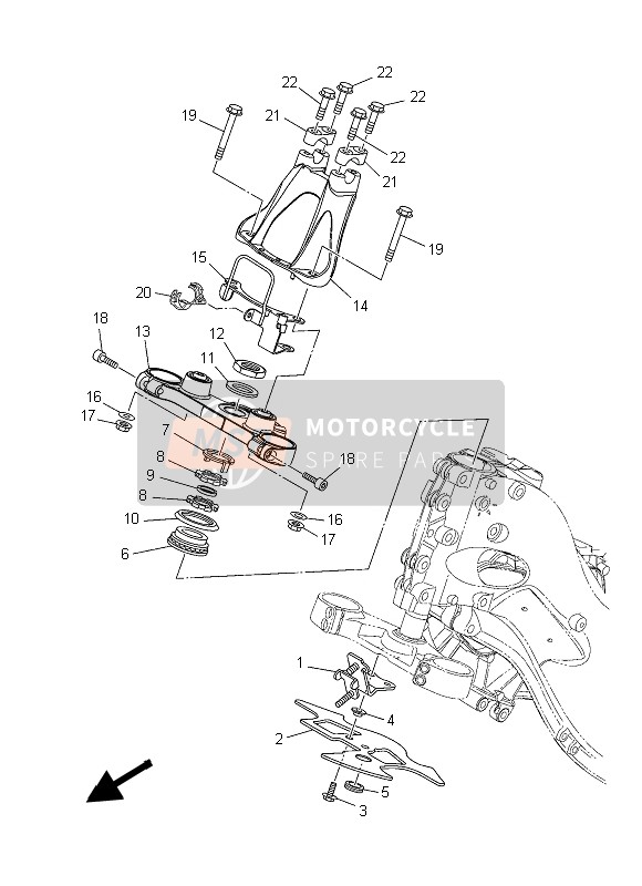 Yamaha XP500A (DNMS) 2015 LENKUNG für ein 2015 Yamaha XP500A (DNMS)